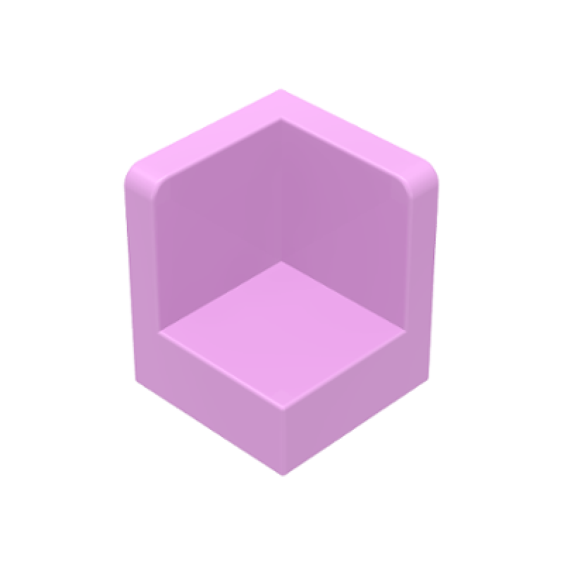 Paneel 1x1x1 hoek Bright Pink